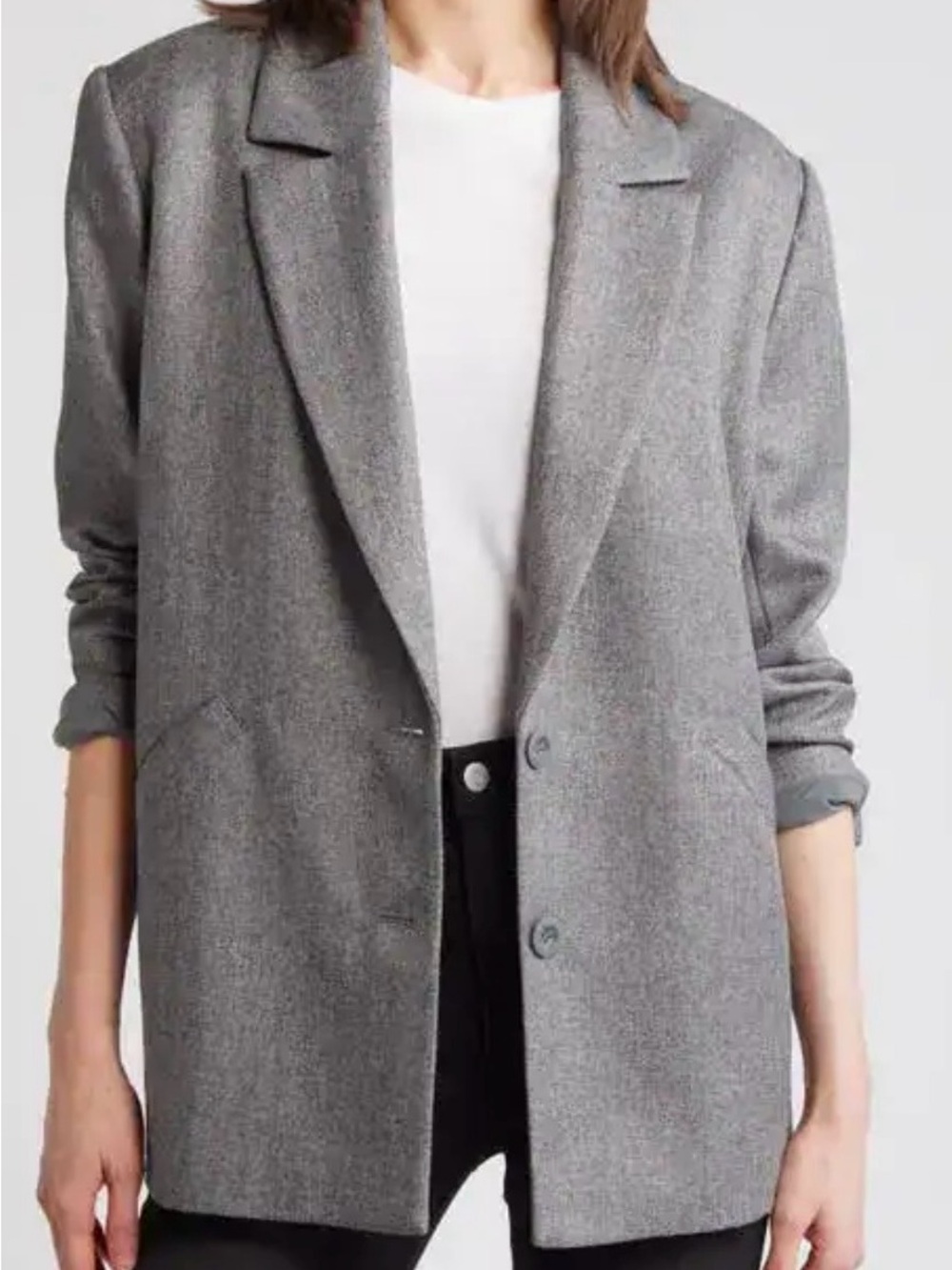 New Treasure & Bond Heather Gray Relaxed Blazer